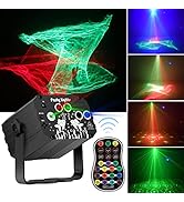 DJ Party Lights Stage Laser - Northern Light Effect RGB Sound Activated Disco Strobe Lighting wit...