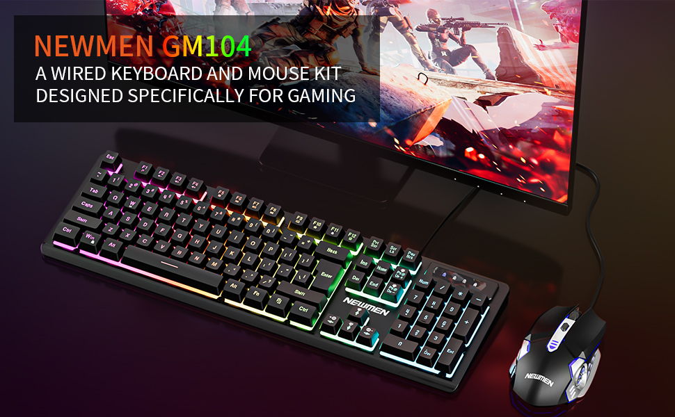 Wired Gaming Keyboard and Mouse Combo