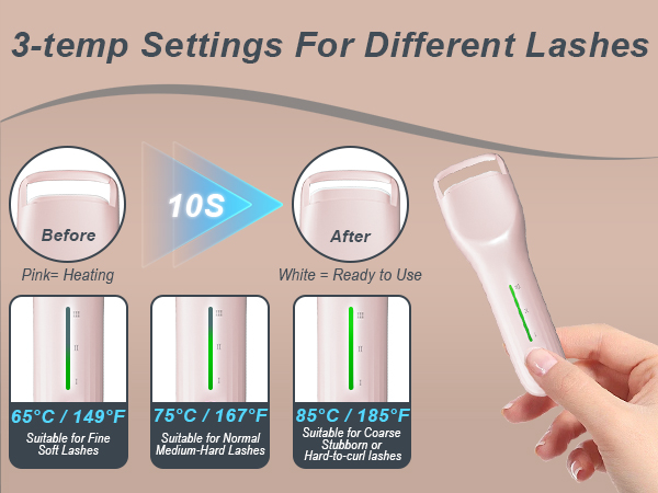 Lilonthy heated eye lash curler