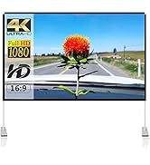 Projector Screen with Stand 120 inch Portable Projection Screen 16:9 4K HD Rear Front Projections...
