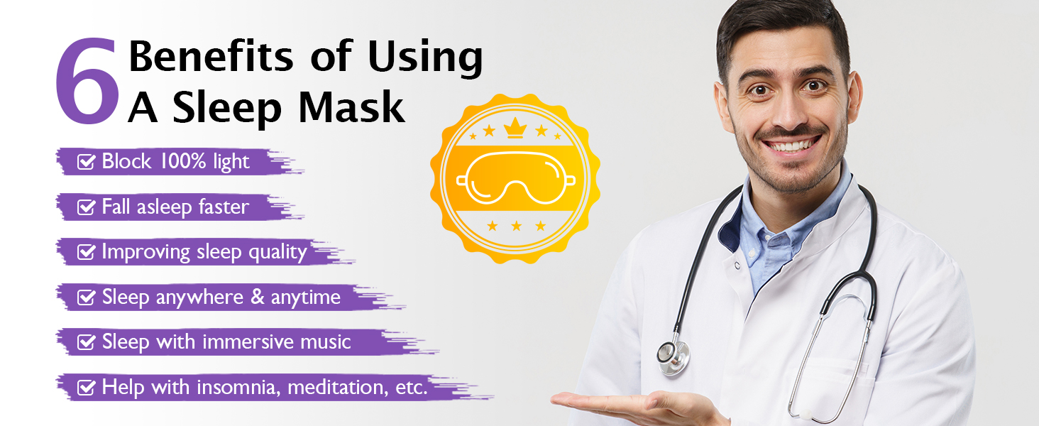 eyemask with bluetooth headphones