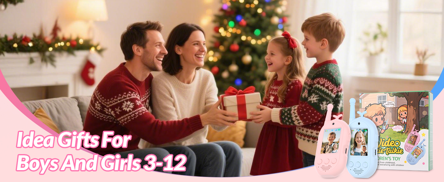 video walkie talkie for kids Christma gift, idea gtfts for boys and girls, video walkie talkies