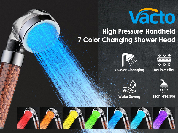 led shower head color changing shower head led lights