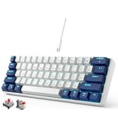 abucow Gaming Keyboard Minimalist Portable Wired Ultra-Compact Mini Imitation 61 Keys RGB Backlit...
