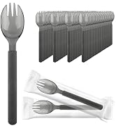 EUSOAR Plastic Forks and Spoons, 100pcs 6.8