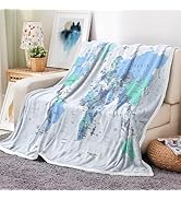 JAWO World Map Throw Blanket, Countries and Major Cities Blankets for Teens Kids Boys Girls, Map ...