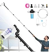 LyriFine Electric Solar Panel Cleaning Brush and Pole Kit, 20Ft Extendable Washing Kit with Water...