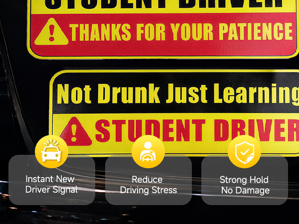 student driver magnet for car new stickers magnets sign please be patient magnetic signs bumper