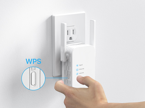 WPS Setup Step 2 Press WPS Button on the WiFi to Ethernet Adapter
