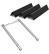 Rushare 7635 Flavorizer Bars and 69785 Grill Burner Tubes for Weber Spirit I &amp; II 200 Series E210...