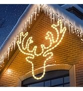 Joomer 32'' Christmas Lights Outdoor Waterproof LED Deer Decoration Neon with Timer for Outdoor H...