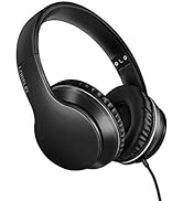 LORELEI X6 Over-Ear Headphones with Microphone, Lightweight Foldable &amp; Portable Stereo Bass Headp...