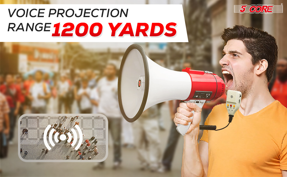 megaphones, bull horns, bull horn loud speaker, horn speaker, megaphone with mic, megaphone speaker