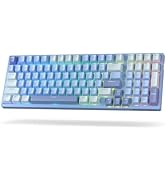 LTC NB981 Wireless Mechanical Keyboard 98 Keys, 96% Gaming Keyboard w/White Backlit, Red Switch, ...