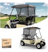 10L0L 2 Passenger Golf Cart Sun Shade Cover for EZGO TXT RXV &amp; Club Car DS Precedent Tempo - Fold...
