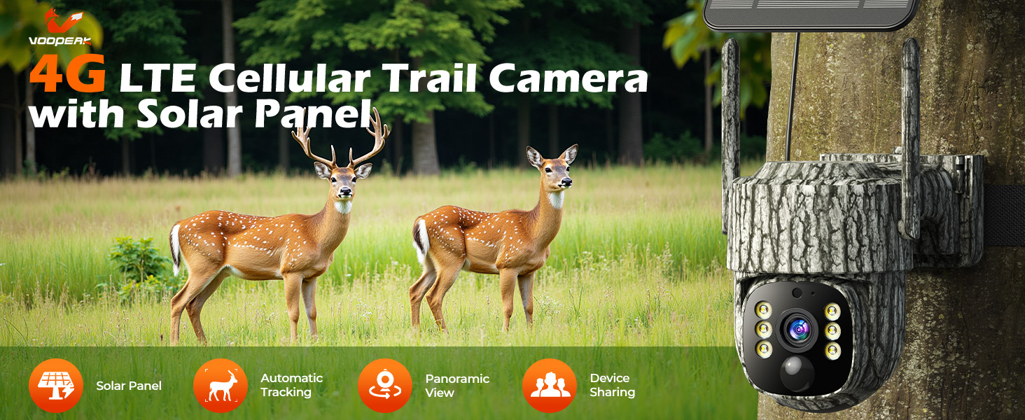 This 4G LTE solar trail camera, with tracking and sharing, is great for outdoor wildlife monitoring