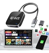 2-in-1 Wireless CarPlay Adapter &amp; Car TV Mate Pro 2026 [Metal &amp; Glass Case] Convert Wired to Wire...