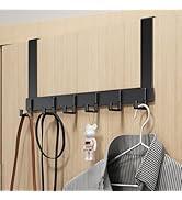 Peasulin Over The Door Hooks, Sturdy Door Hanger, Large Over The Door Towel Rack with 6 Hooks, He...