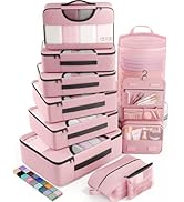 Veken 10 Set Packing Cubes for Travel Essential, Suitcase Organizer Bags in 4 Sizes, Carry-On Lug...