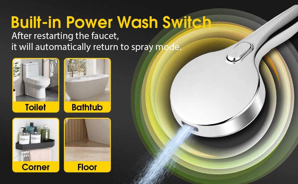 After restarting the faucet,it will automatically return to spray mode.