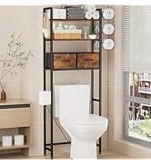 VITVITI Over The Toilet Storage Shelf, Above Toilet Bathroom Organizer with 2 Drawers, Adjustable...