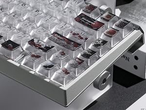 Clear Keycaps, Shine-Through Keycaps, Jelly Keycaps Cherry Profile Keycaps for Mechanical Keyboard