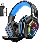 Ozeino Wireless Gaming Headset for PC, Ps5, Ps4 with Flip Microphone