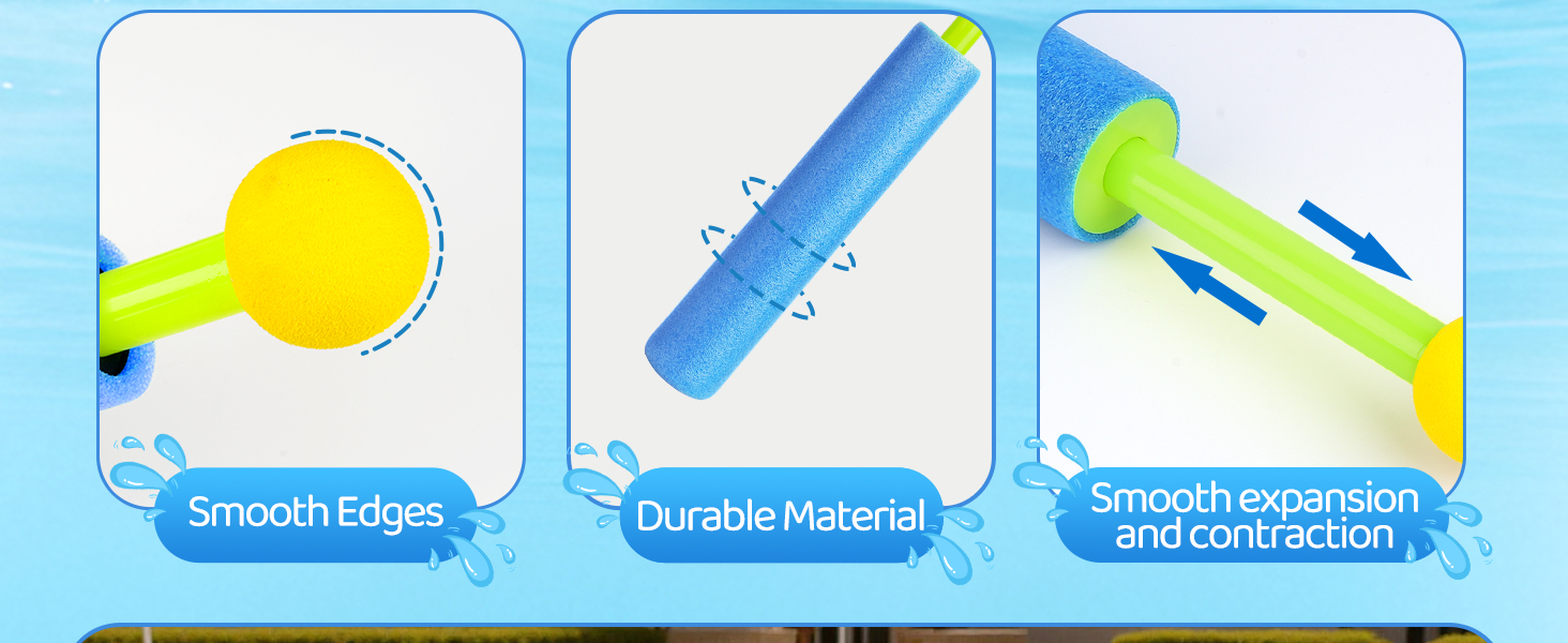 water gun blaster super soaker toys foam bulk squirt guns pool toys for kids ages 4-8 8-12
