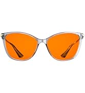 Bloomoak Cat-Eye Blue-Light Glasses | 99% Filter Amber Lens |Oversized frames Make you Look Young...