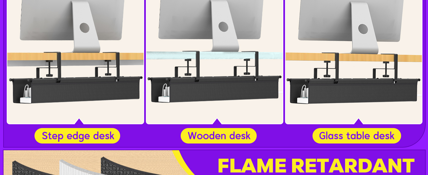 Under Desk Cable Management Tray