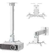 WALI Projector Ceiling or Wall Mount, Universal Height Adjustable Mount Holder with Extension Pol...