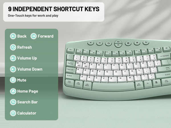 ergonomic keyboard and mouse wireless 9