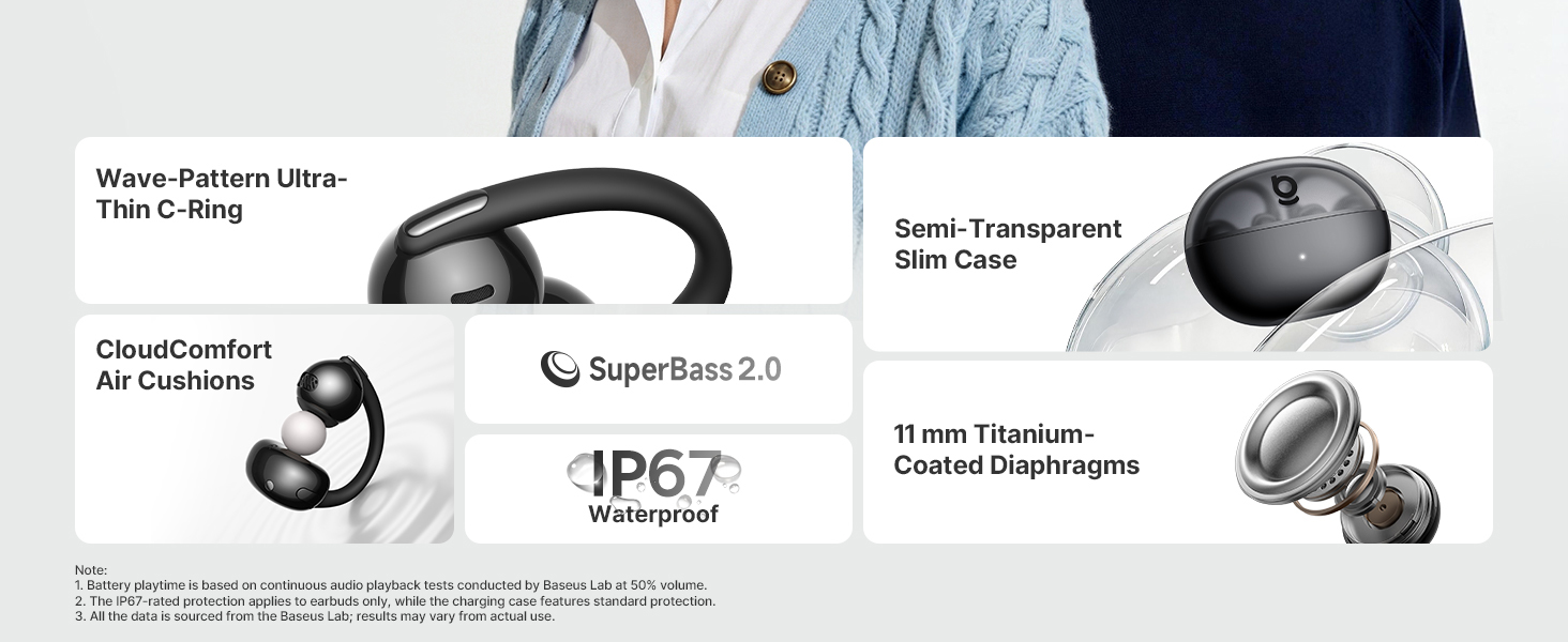 Clip on earbuds