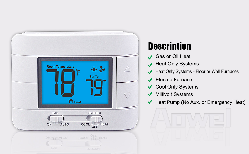 Thermostats 1 Heat/ 1 Cool 