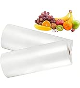 OnlyPaper 2 Rolls 10x14 Food Storage bags, Clear Plastic Bags - Leakproof Perforated Produce Bags...