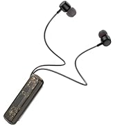 ZXQ Lapel-Clip Neckband Bluetooth Earbuds with Microphone,Magnetic Clip in-Ear Wireless Headphone...