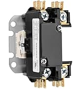 Heschen HVAC Motor Contactor, HSJL-30/1, 1 Poles, 30A, 120VAC 50/60Hz Coil, for Air Conditioner, ...