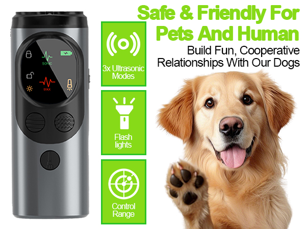 Dog Sonic Bark Deterrents Devices Ultrasonic Anti Barking Device for Dogs Bark Deterrent