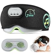 LC-dolida Voice Control Bluetooth Sleep Mask, Bamboo Cotton Bluetooth Sleep Headphones with 3D Ze...
