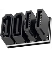 WENZIYAXU 180 Degree Dual SATA 7 Pin Male to Dual Female Adapter, with EVA Insulation and Short C...