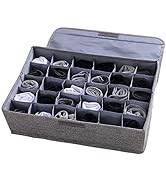 AARAINBOW Underwear Socks Ties Storage Organizer with Lids Foldable Closet Drawer Organizer 30 Ce...