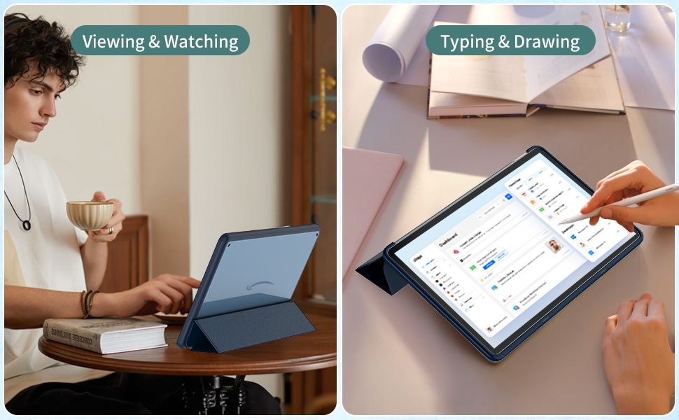 The special trifold bracket provides two angles to meet your viewing and typing needs