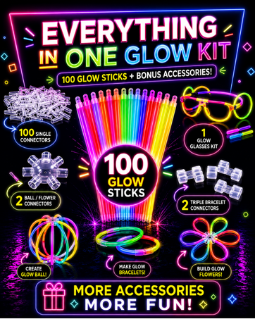 Glow Sticks 100 Pack