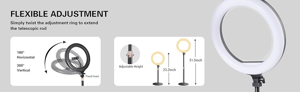 dimmable ring light for laptop