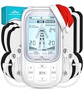 Easy@Home Electronic TENS Unit: Pain Relief Therapy - EMS Pulse Massager Rechargeable Machine - D...