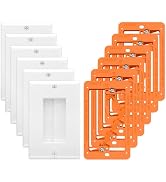 LEENUE Brush Wall Plate with Mounting Bracket, Cable Pass Through Decorator Cover for Low Voltage...