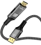 FDBRO 8K DisplayPort to HDMI Cable Active 8K@60Hz 4K@120Hz 32.4Gbps Unidirectional DP 1.4 to HDMI...