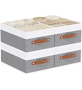 YheenLf Clothing Storage Bins, Clothes Boxes with Handles, Baskets for Organizing, Fabric bins fo...