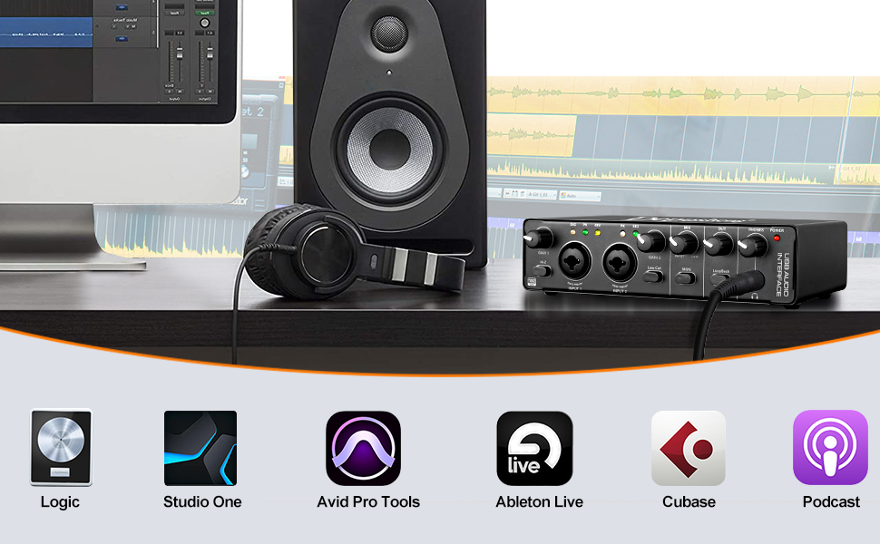 Compatible with a variety of popular recording software