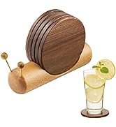 Wooden Coasters for Drinks-Natural Acacia Wood Drink Coaster Set for Drinking Glasses , Tabletop ...